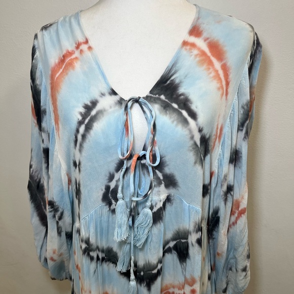 Young Fabulous & Broke Dawn Maxi Dress Tangerine Radial Wash Size S EUC - Picture 6 of 8